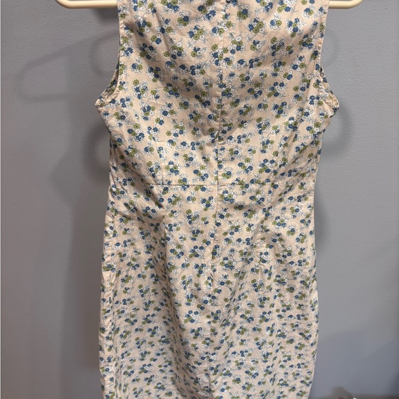 Old Navy Floral Cotton Dress - Blue and Green on Cream - Picture 4 of 4